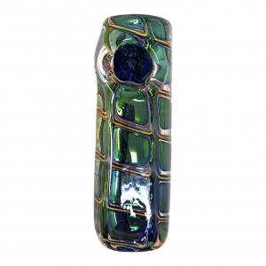 5" Gold Fumed Art Double Glass Hand Pipe [SG3000]